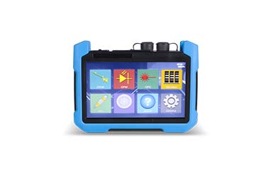 Mini OTDR SM rango dinámico 32/30 dB con OPM, pantalla touchscreen y acoplador FC/UPC